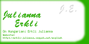 julianna erkli business card